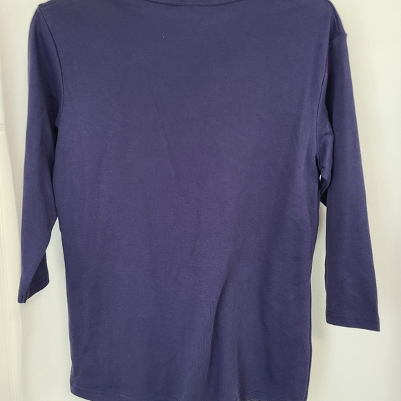 (1651) Sawyer Creek Studio Woman's Long Sleeve Pullover Blouse,Size: Medium Blue - Picture 11 of 16